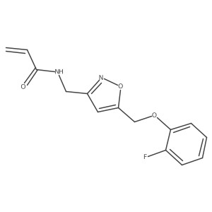 N-({5-[(2-fluorophenoxy)methyl]-1,2-oxazol-3-yl}methyl)prop-2-enamide结构式