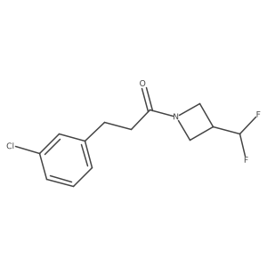3-(3-Chlorophenyl)-1-[3-(difluoromethyl)azetidin-1-yl]propan-1-one Structure
