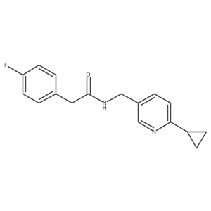 N-[(6-cyclopropylpyridin-3-yl)methyl]-2-(4-fluorophenyl)acetamide Structure