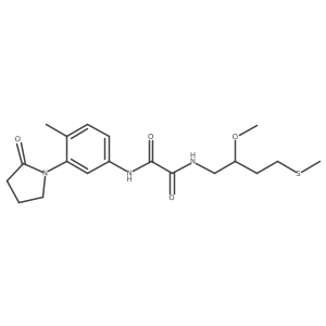 N-[2-methoxy-4-(methylsulfanyl)butyl]-N'-[4-methyl-3-(2-oxopyrrolidin-1-yl)phenyl]ethanediamide结构式