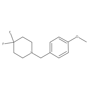 4,4-Difluoro-1-[(4-methoxyphenyl)methyl]piperidine结构式