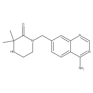 1-(4-Aminoquinazoline-7-ylmethyl)-3,3-dimethylpiperazine-2-one Structure