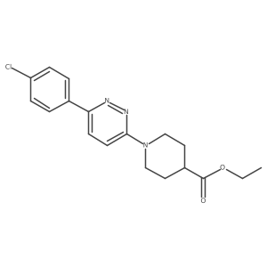 Ethyl 1-[6-(4-chlorophenyl)pyridazin-3-yl]piperidine-4-carboxylate结构式