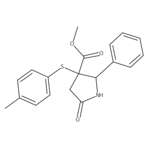 Methyl 5-oxo-2-phenyl-3-(p-tolylthio)pyrrolidine-3-carboxylate结构式