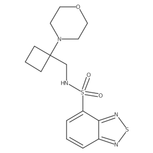 N-{[1-(morpholin-4-yl)cyclobutyl]methyl}-2,1,3-benzothiadiazole-4-sulfonamide结构式