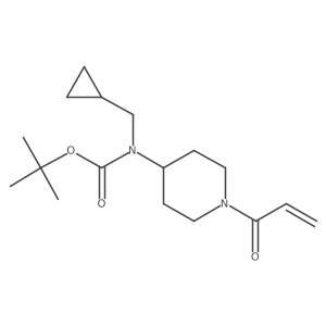 Tert-butyl N-(cyclopropylmethyl)-N-(1-prop-2-enoylpiperidin-4-yl)carbamate结构式