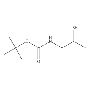 tert-butyl N-[(2S)-2-sulfanylpropyl]carbamate结构式