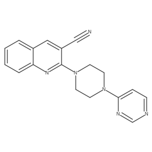 2-[4-(Pyrimidin-4-yl)piperazin-1-yl]quinoline-3-carbonitrile结构式