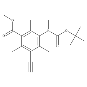 Methyl 3-{[(tert-butoxy)carbonyl](methyl)amino}-5-ethynyl-2,4,6-trimethylbenzoate Structure