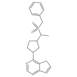 N-methyl-1-phenyl-N-(1-{thieno[3,2-d]pyrimidin-4-yl}pyrrolidin-3-yl)methanesulfonamide Structure