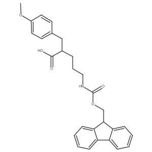 5-({[(9H-fluoren-9-yl)methoxy]carbonyl}amino)-2-[(4-methoxyphenyl)methyl]pentanoic acid Structure
