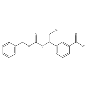 3-(1-{[(Benzyloxy)carbonyl]amino}-2-hydroxyethyl)benzoic acid结构式