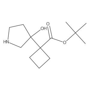 Tert-butyl 1-(3-hydroxypyrrolidin-3-yl)cyclobutane-1-carboxylate Structure
