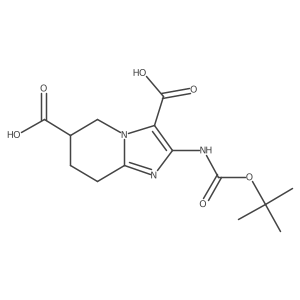 2-{[(tert-butoxy)carbonyl]amino}-5H,6H,7H,8H-imidazo[1,2-a]pyridine-3,6-dicarboxylic acid结构式