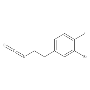 2-Bromo-1-fluoro-4-(2-isocyanatoethyl)benzene结构式