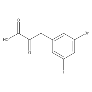 3-(3-Bromo-5-iodophenyl)-2-oxopropanoic acid Structure