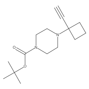 Tert-butyl 4-(1-ethynylcyclobutyl)piperazine-1-carboxylate Structure