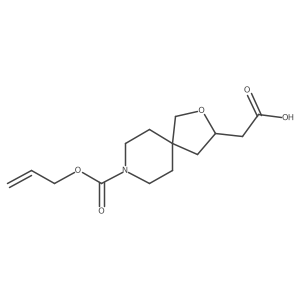 2-{8-[(Prop-2-en-1-yloxy)carbonyl]-2-oxa-8-azaspiro[4.5]decan-3-yl}acetic acid结构式