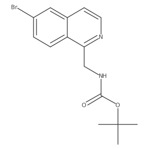 tert-butyl N-[(6-bromoisoquinolin-1-yl)methyl]carbamate Structure