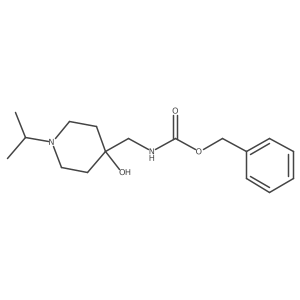 benzyl N-{[4-hydroxy-1-(propan-2-yl)piperidin-4-yl]methyl}carbamate Structure