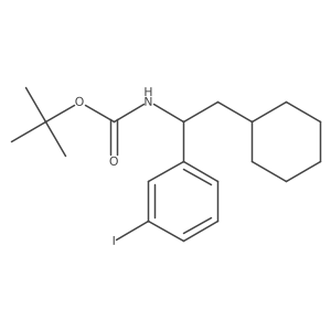 tert-butyl N-[2-cyclohexyl-1-(3-iodophenyl)ethyl]carbamate结构式
