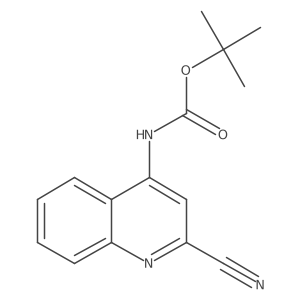 tert-butyl N-(2-cyanoquinolin-4-yl)carbamate结构式