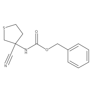 benzyl N-(3-cyanothiolan-3-yl)carbamate结构式