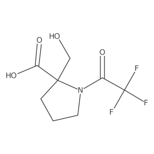 2-(hydroxymethyl)-1-(2,2,2-trifluoroacetyl)pyrrolidine-2-carboxylic acid Structure