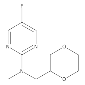 N-[(1,4-dioxan-2-yl)methyl]-5-fluoro-N-methylpyrimidin-2-amine结构式