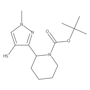 tert-butyl 2-(1-methyl-4-sulfanyl-1H-pyrazol-3-yl)piperidine-1-carboxylate Structure