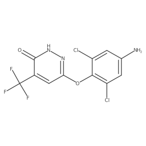 6-(4-Amino-2,6-dichlorophenoxy)-4-(trifluoromethyl)-3(2H)-pyridazinone Structure