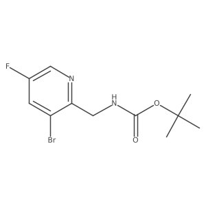 Tert-butyl ((3-bromo-5-fluoropyridin-2-yl)methyl)carbamate结构式