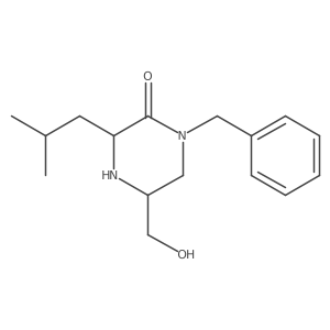 (3S,5R)-1-Benzyl-5-(hydroxymethyl)-3-isobutylpiperazin-2-one Structure