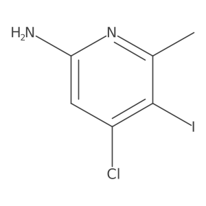 4-Chloro-5-iodo-6-methyl-2-pyridinamine结构式