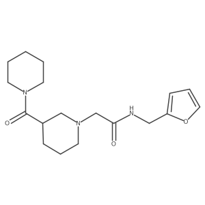 N-[(furan-2-yl)methyl]-2-[3-(piperidine-1-carbonyl)piperidin-1-yl]acetamide Structure