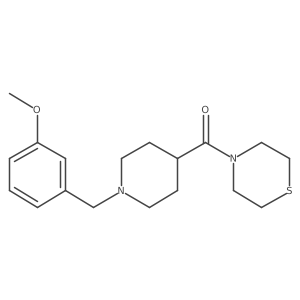 4-{1-[(3-Methoxyphenyl)methyl]piperidine-4-carbonyl}thiomorpholine结构式
