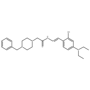 2-(4-Benzylpiperazin-1-YL)-N'-[(Z)-[4-(diethylamino)-2-hydroxyphenyl]methylidene]acetohydrazide Structure
