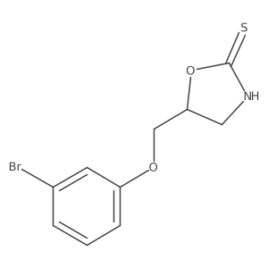 5-[(3-Bromophenoxy)methyl]-1,3-oxazolidine-2-thione结构式