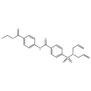 ethyl 4-(4-(N,N-diallylsulfamoyl)benzamido)benzoate结构式