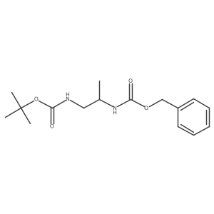 Phenylmethyl N-[(1R)-2-[[(1,1-dimethylethoxy)carbonyl]amino]-1-methylethyl]carbamate结构式