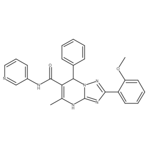 2-(2-methoxyphenyl)-5-methyl-7-phenyl-N-(pyridin-3-yl)-4,7-dihydro-[1,2,4]triazolo[1,5-a]pyrimidine-6-carboxamide Structure