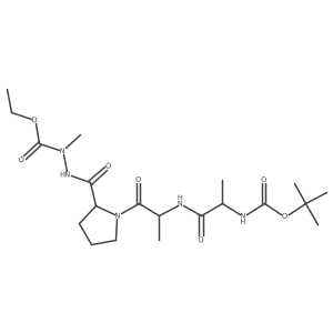 t-Butyloxycarbonylalanylalanylprolyl-2-azaalanine ethyl ester结构式