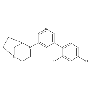 4-[5-(2,4-Dichlorophenyl)-3-pyridinyl]-1,4-diazabicyclo[3.2.1]octane结构式