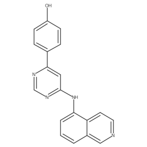 4-[6-(5-Isoquinolinylamino)-4-pyrimidinyl]phenol结构式