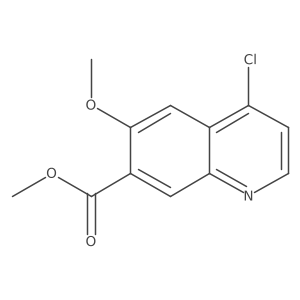 7-Quinolinecarboxylic acid, 4-chloro-6-methoxy-, methyl ester结构式