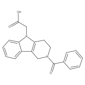 (2-Benzoyl-1,2,3,4-tetrahydro-pyrido[4,3-b]indol-5-yl)-acetic acid Structure