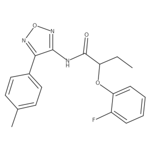 2-(2-fluorophenoxy)-N-[4-(4-methylphenyl)-1,2,5-oxadiazol-3-yl]butanamide Structure
