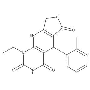 13-Ethyl-8-(2-methylphenyl)-5-oxa-2,11,13-triazatricyclo[7.4.0.0^{3,7}]trideca-1(9),3(7)-diene-6,10,12-trione结构式