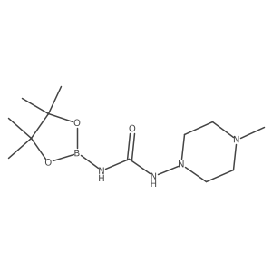 Urea, N-(4-methyl-1-piperazinyl)-Na(2)-(4,4,5,5-tetramethyl-1,3,2-dioxaborolan-2-yl)- Structure