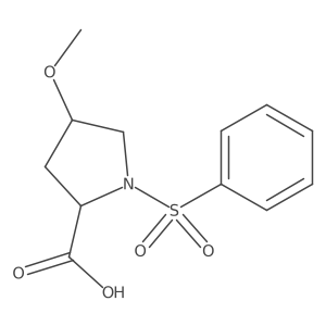 (2S,4R)-4-Methoxy-1-(phenylsulfonyl)-2-pyrrolidinecarboxylic acid Structure